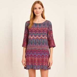 COMPANIA FANTASTICA Colorful Patterned Women's dress printed medium